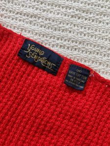 Red Knit Crop Top