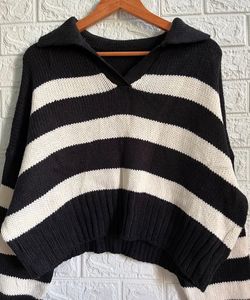 Black White Stripe Sweater