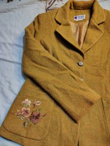 Vintage Embroidered Wool Blazer