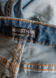Wide Leg Jeans with Floral Embroidery