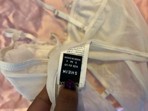 White Lace Corset Bra