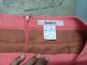 Coral Tiered Mini Skirt