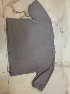 Grey “Having” Crop Top