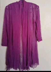 Purple Sheer Kimono Cardigan
