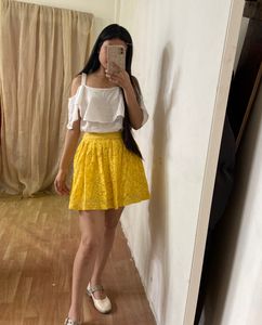 Forever 21 Yellow Mini Skirt