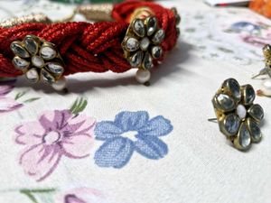 Red Braided Choker &amp; Earring Set