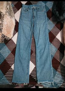 Womens Light Wash straight Leg Jeans