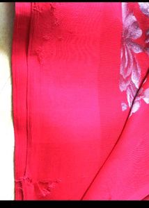 Red Floral Saree