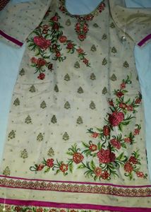 Chanderi Womens  Partywear Suit
