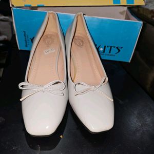 New Chic grey Patent Bow Ballerina Flats