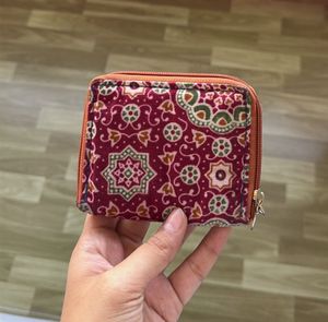 Boho Print Zip Around Wallet