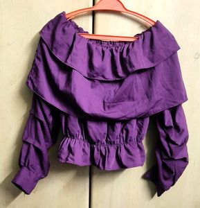 Purple Ruffle Top
