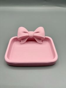 Cute Pink Bow Jewelry Organizer Tray