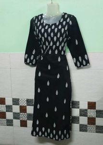Black Printed Kurta
