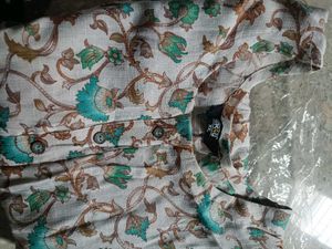 Floral Print Cotton Kurta