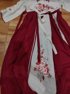 Elegant Embroidered Floral Korean Hanbok
