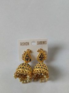 Elegant Peacock Jhumka Earrings
