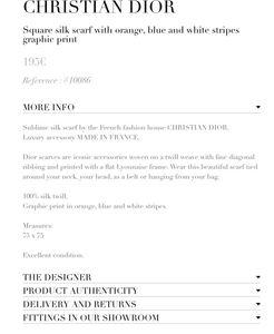 Christian Dior 💯 Silk scarf
