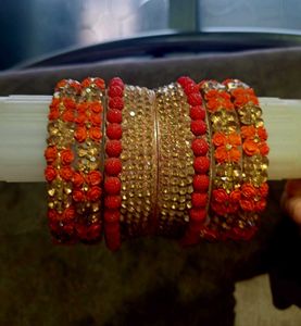 Stunning Embellished Bangles Set