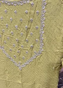Elegant Embroidered Lime Green Kurta