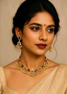 Exquisite Ruby &amp; Emerald Necklace Set