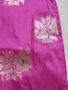 Beautiful Pink Brocade Kurta