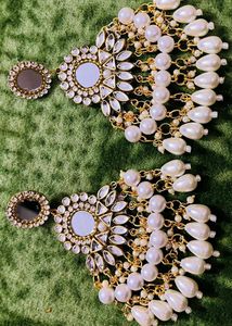 Woman Fancy Party Wear Havey Long Size Earrings