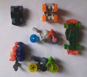 Kinder Joy Bikes and Cars Toy Set(Set of 6)