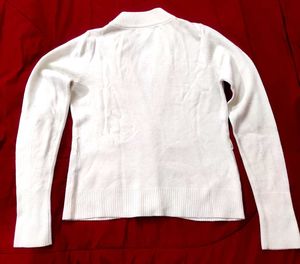White Cardigan Sweater