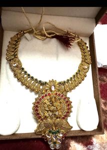 Traditional Indian Gold Necklace Heavy Ganesha Sty