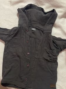 Hooded Button-Up Shirt