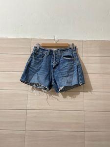 imported Distressed Denim Shorts