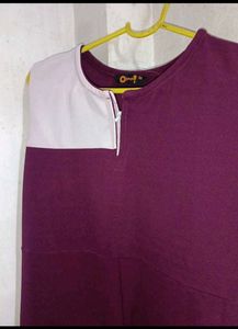 Stylish Maroon &amp; White Dress