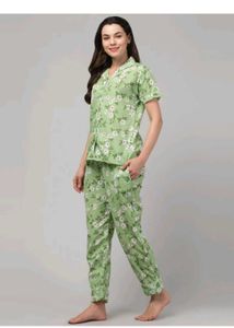 Cute Floral Print Pajama Set