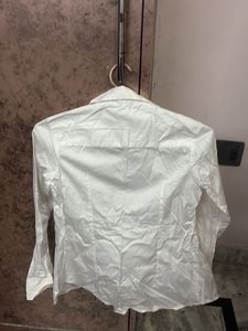 Crisp White Button-Up Shirt