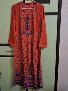 beautiful orange kurti