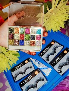 Glitter Eyeshadow Palette &amp; False Lashes