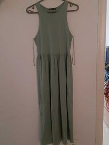 ZARA Light Green Sleeveless Dress