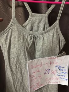 Grey Racerback Tank Top32-34with pad