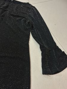 Sparkly Black Long Sleeve Dress