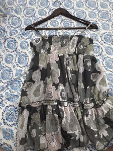 Boho Floral Print Tiered Mini Dress