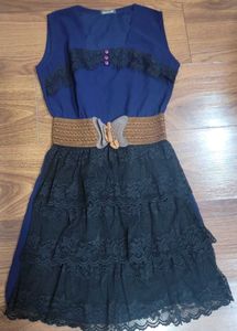 Cute Blue & Black Dress