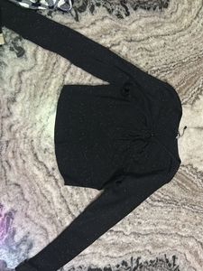 Sparkly Black Long Sleeve Top