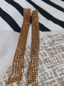 Sparkling Rhinestone Tassel Earrings