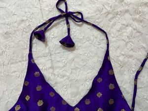 Vintage Halter Neck Banarsi Kurti