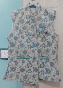 Floral Nehru Jacket along with kurta pajama