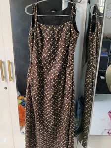 Floral Traditional Maxi Dress 🤎🖤