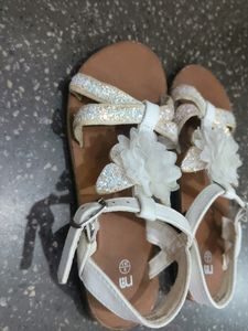 Mothercare White Sandals For Girls - Size 9