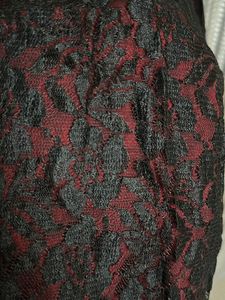Rose Net Pattern With Red Inner Fabric Dress♥️