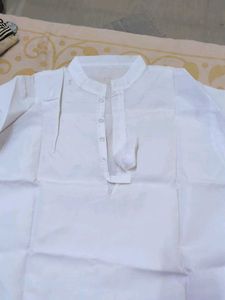 Men's White Cotton Kurta